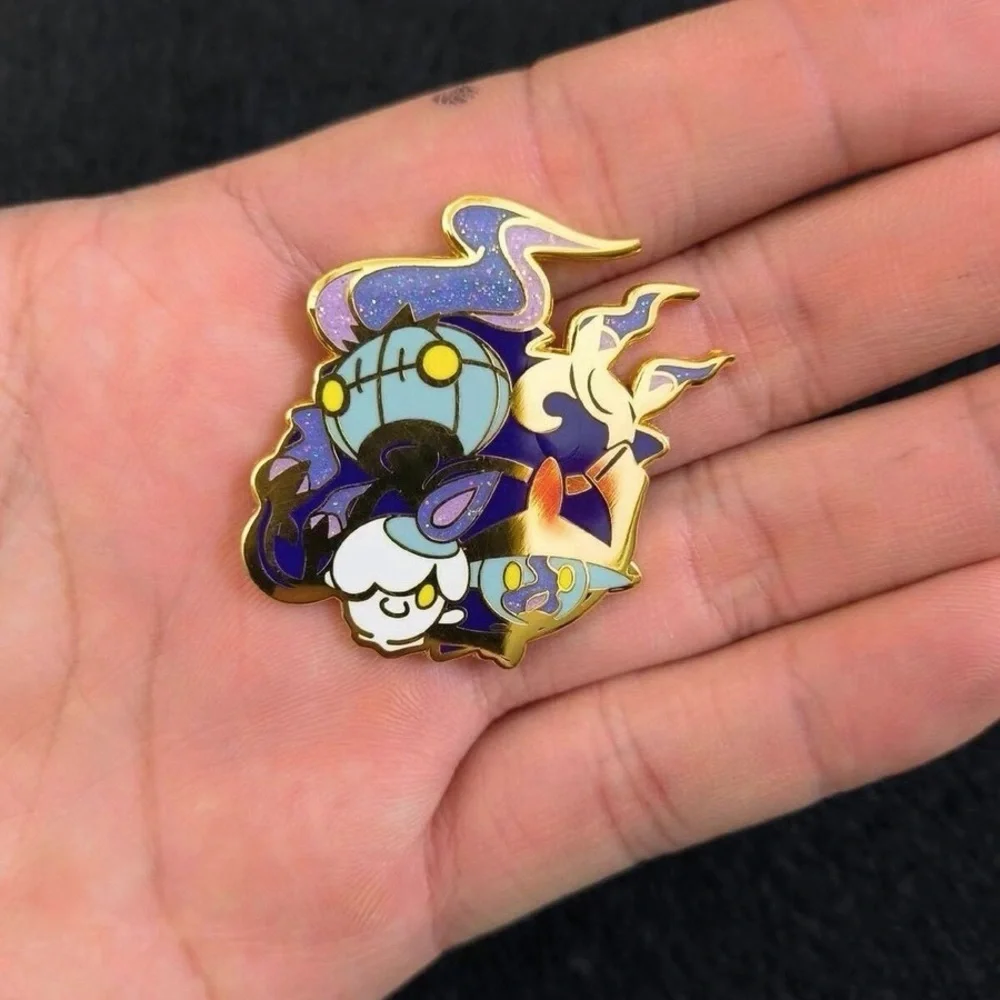 Pokemon Litwick Lampent and Chandelure Enamel Pin - Picture 2 of 3